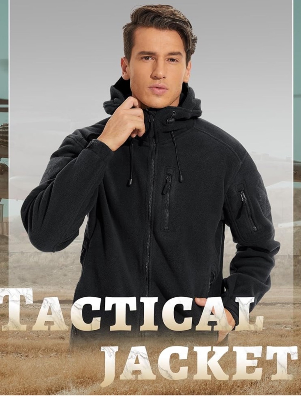 LA police gear heavy Men's Black Performance Hooded Fleece Jacket L pockets